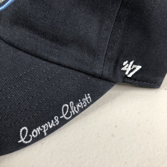 Corpus Christi Hooks Hat Cap Navy Sparkle Logo Womens 47 Clean Up MiLB New NWT - Picture 4 of 12